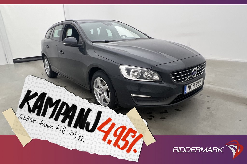 Volvo V60 D2 115hk Kinetic Värm Sensorer Rattvär 4,95% Ränta