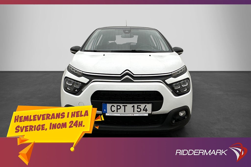 Citroën C3 1.2 PureTech Farthållare CarPlay P-Sensorer