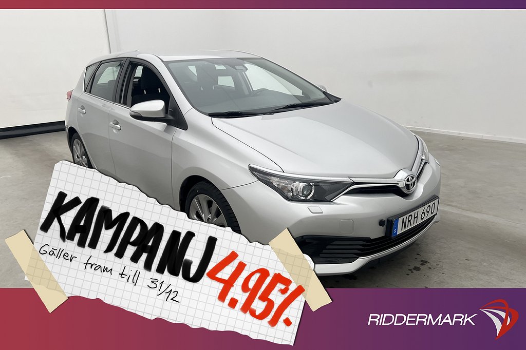 Toyota Auris 1.6 112hk Active M&K-Värmare Kamera 4,95% Ränta