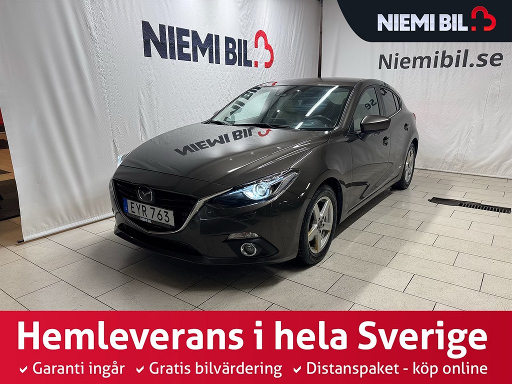 Mazda 3 Sport 2.2 Optimum Aut Mvärm BOSE Skinn Navi S&V-däck