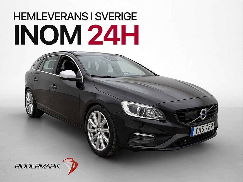 Volvo V60 T6 306hk AWD R-Design VOC Värm T-Lucka H/K Kamera
