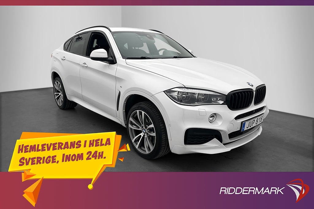 BMW X6 XDrive40d M Sport D-Värmare Pano H/K HUD Navi Skinn