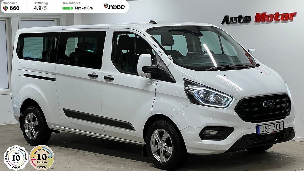 Ford Transit Custom 320 Kombi 2.0 9-sits/lång/Värmare/Leasbar