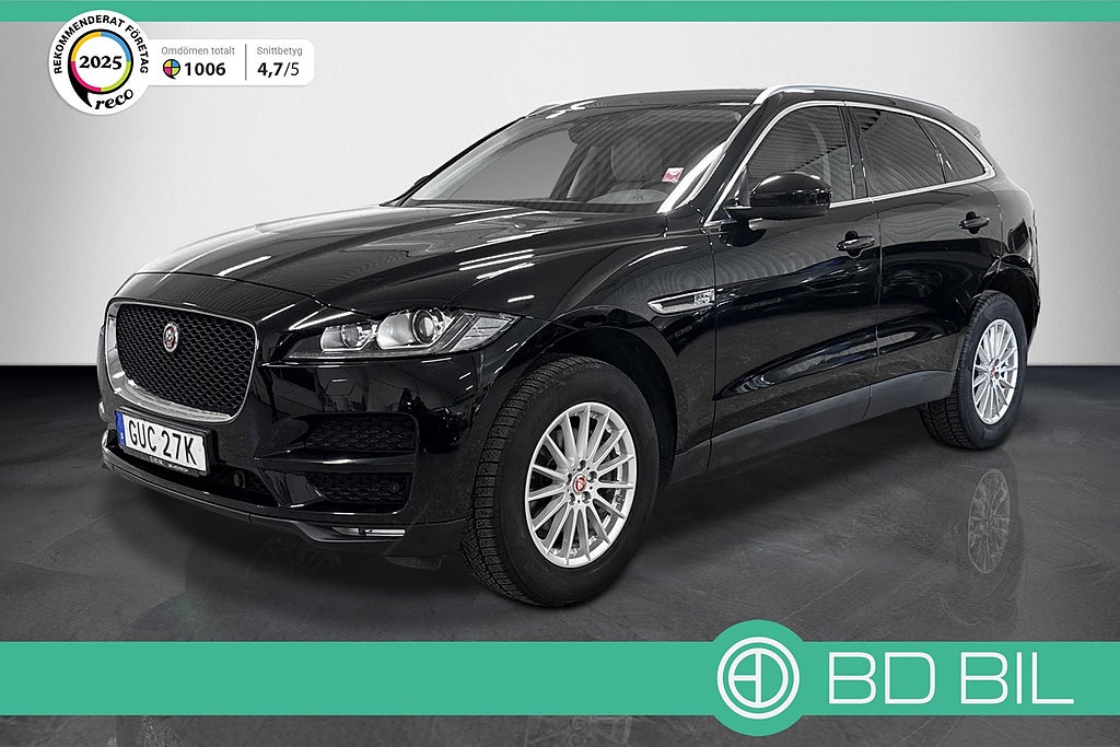 Jaguar F-Pace 20D AWD SKINN NAVI BACKKAMERA 3,95% RÄNTA