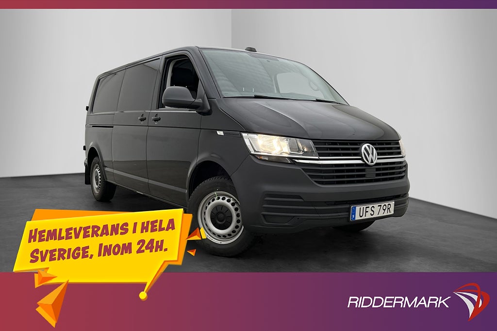 Volkswagen Transporter L2 Värm Drag B-Kam Skinn CARPLAY Moms