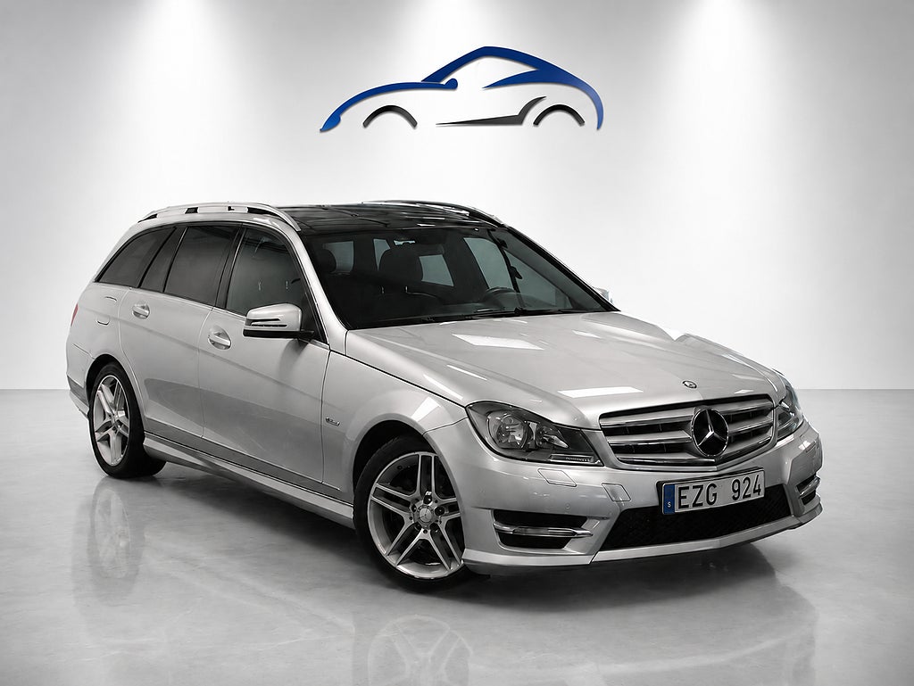 Mercedes-Benz C 220 T CDI AMG Sport Panorama Dragkrok Navigation 