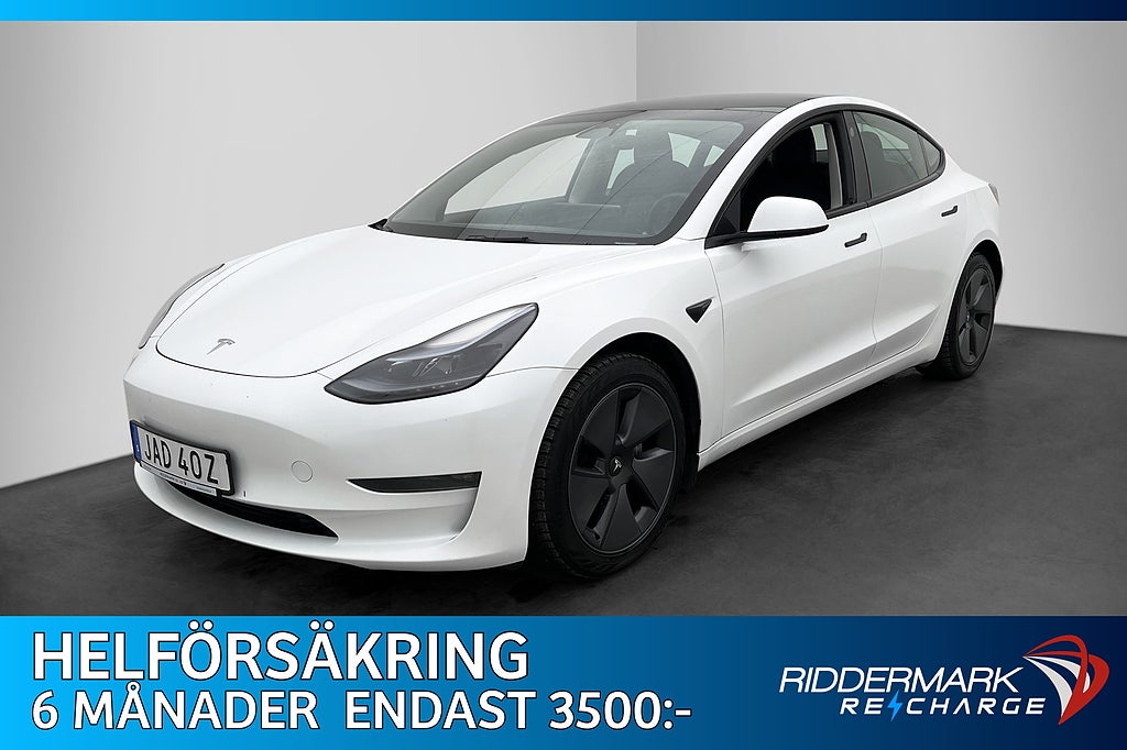 Tesla Model 3 Long Range AWD MOMS Dragkrok Autopilot Sv-Såld