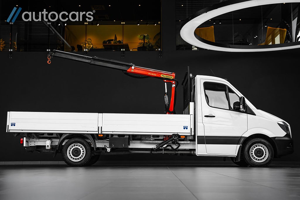 Mercedes-Benz Sprinter Kranbil|Leasbar|XL flak|Värmare