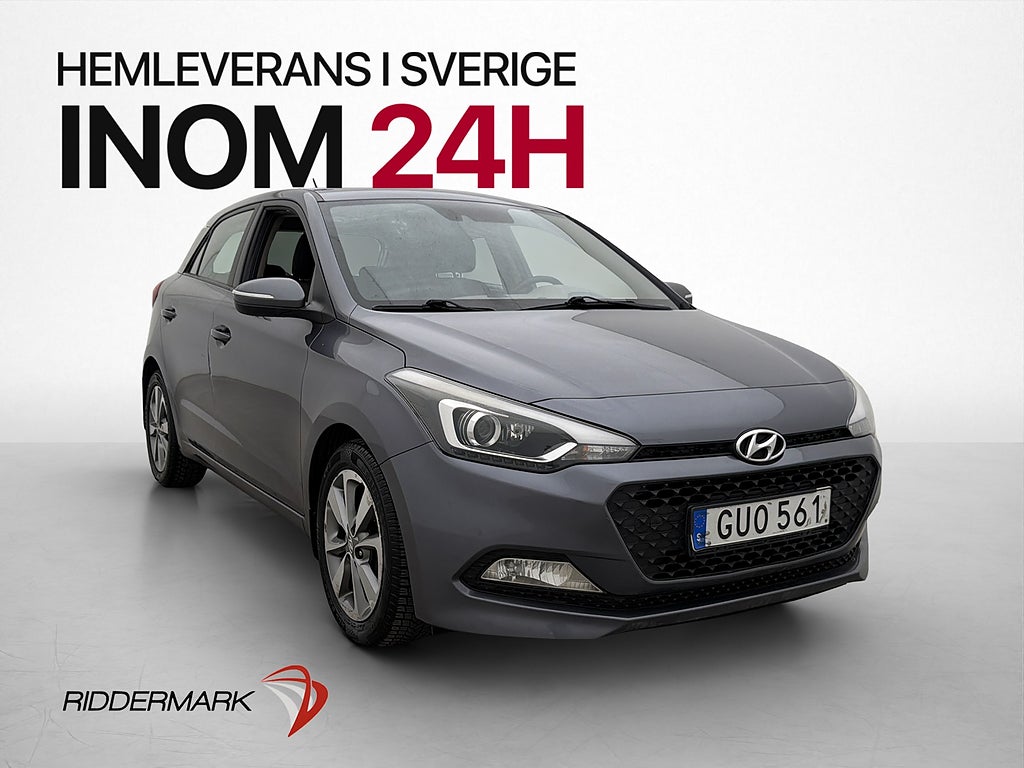 Hyundai i20 1.4 101hk Premium Bluetooth Farthållare