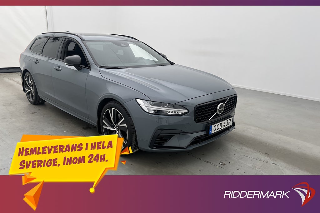 Volvo V90 Recharge T6 AWD R-Design Värmare Pano H/K HUD 360°