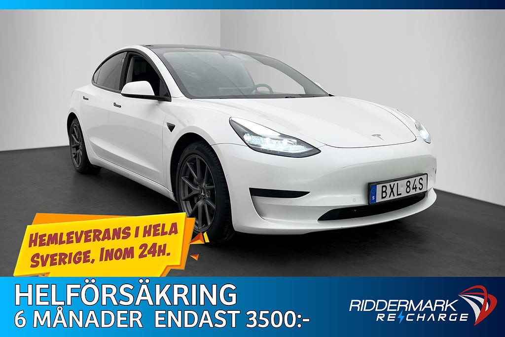 Tesla Model 3 Standard Range Plus Autopilot Svensksåld MOMS