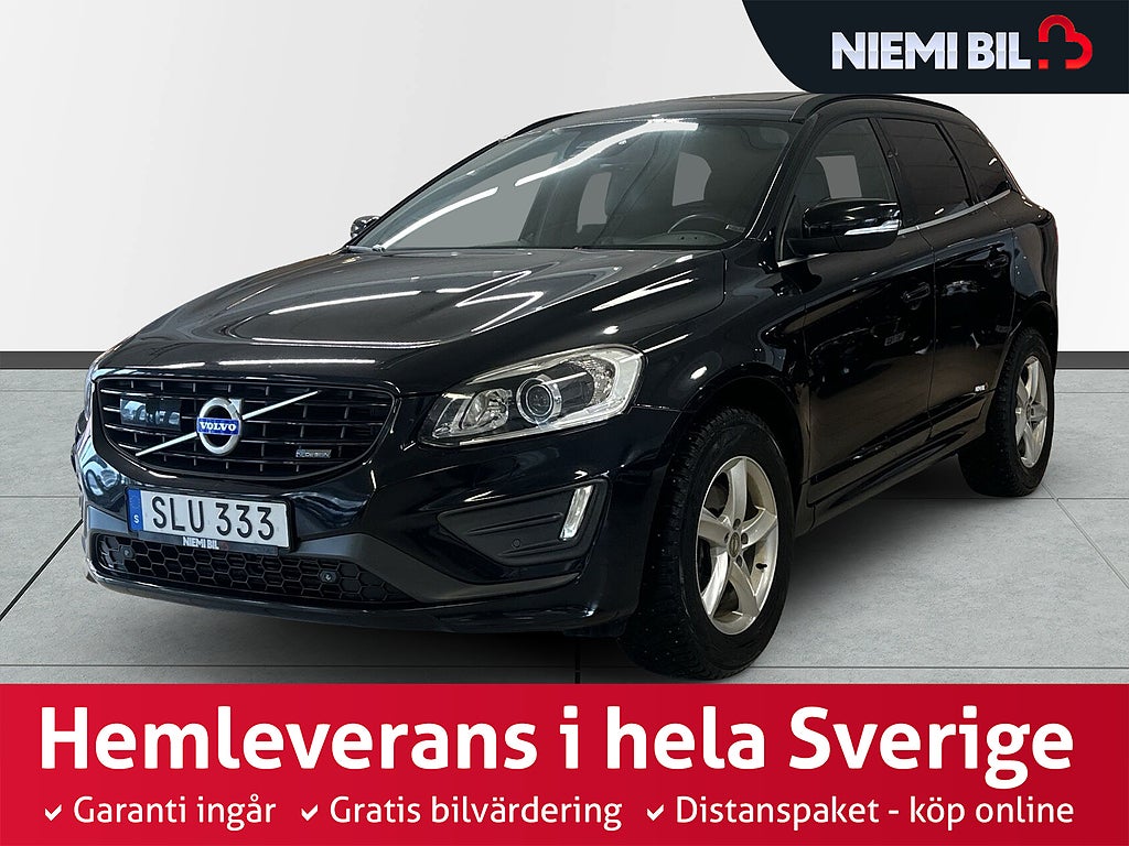 Volvo XC60 D5 AWD Black R-Design Drag Pano Dvärm Kamera Navi S&V