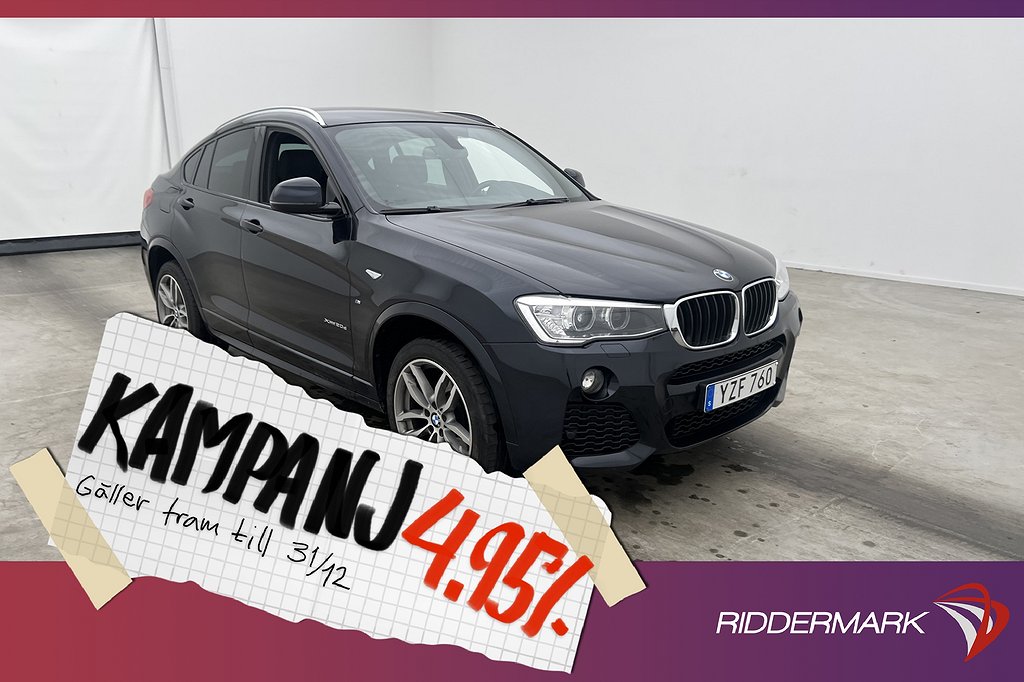 BMW X4 xDrive20d M Sport P-Värm Navi HiFi Drag 4,95% Ränta