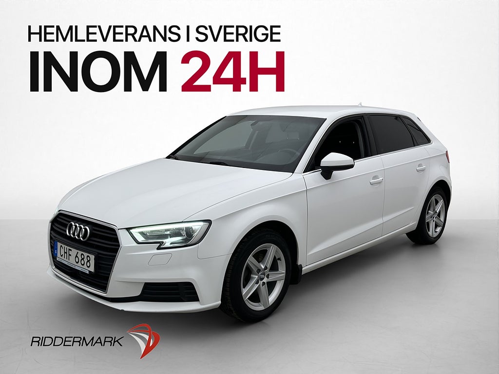 Audi A3 1.5 TFSI Proline Sensorer Farthållare Bluetooth