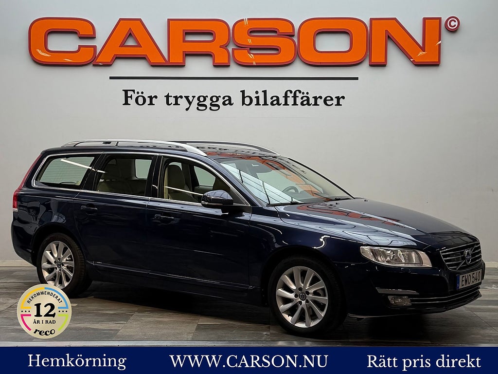 Volvo V70 D4 Inscription Summum Glastak Värmare Drag Läder BLIS