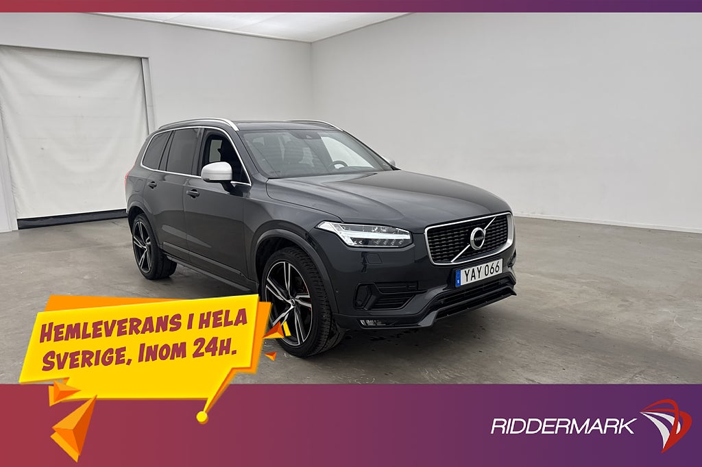 Volvo XC90 D5 AWD R-Design 7-sits Pano B&W HUD Drag SE UTR
