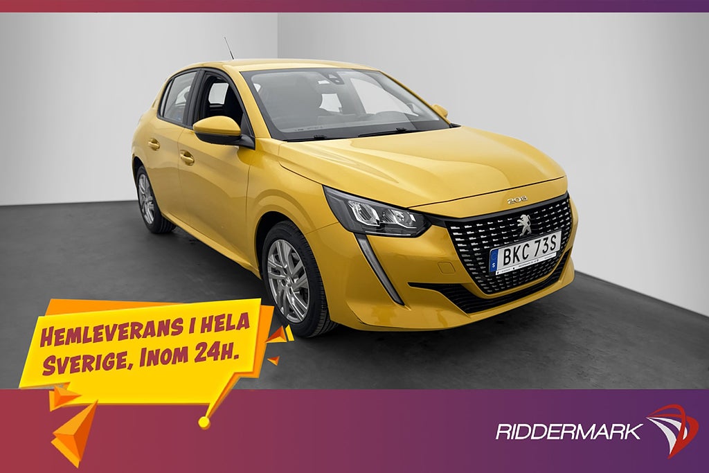 Peugeot 208 1.2 PureTech 100hk CarPlay Sensorer 0.43l/mil