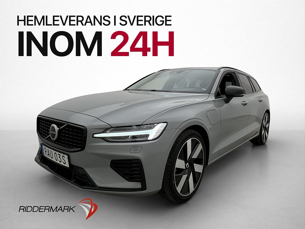 Volvo V60 Recharge T6 AWD Plus Dark H/K Drag Skinn Värm MOMS