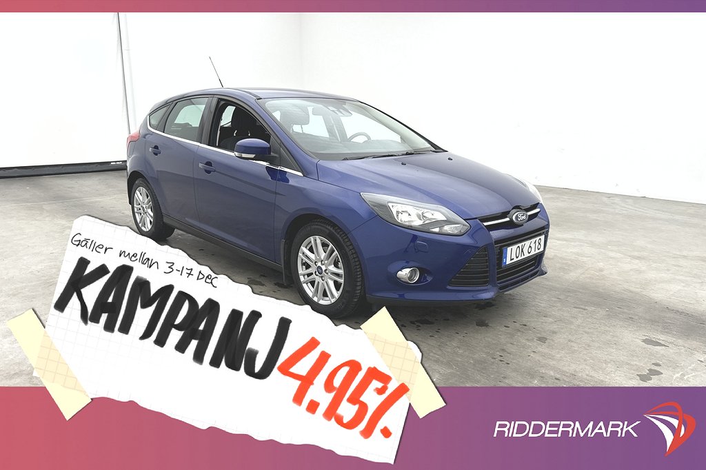 Ford Focus 1.0 EcoBoost 125hk Titanium M&K-Värm 4,95% Ränta