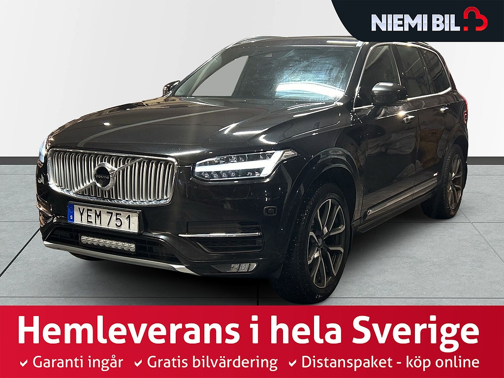 Volvo XC90 D5 AWD Inscription Dvärm/MoK/Drag/360/BLIS/Ad.Fhållare/Skinn/SoV