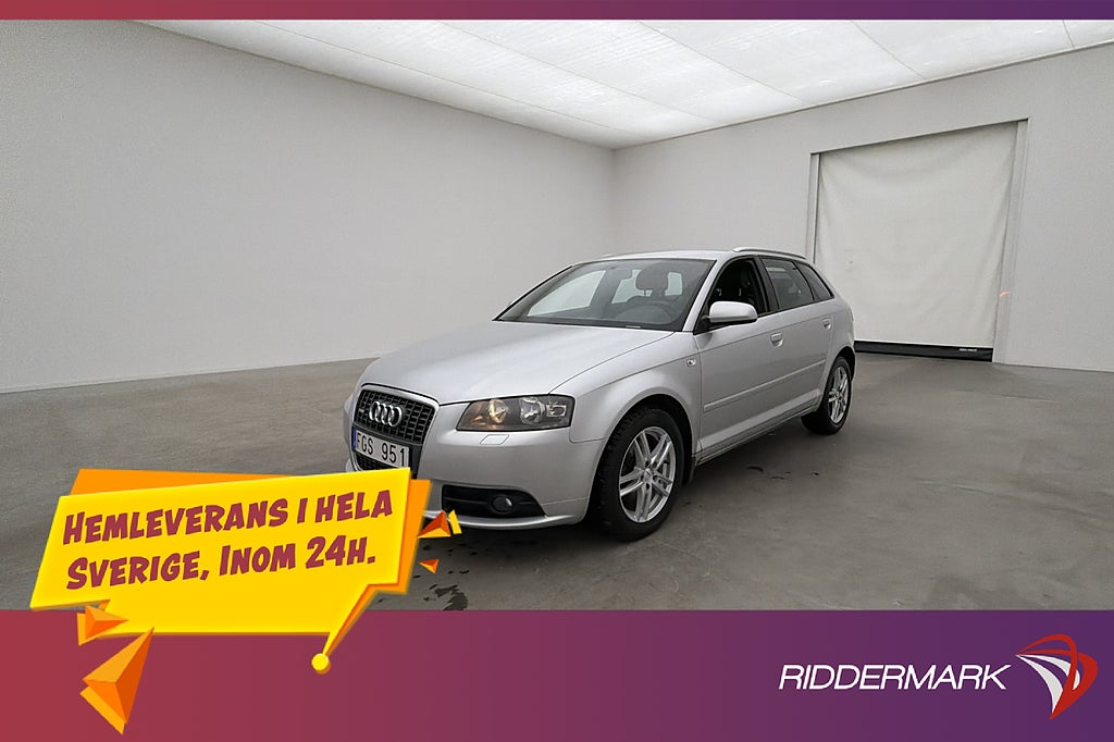 Audi A3 Sportback TFSI 160hk S-Line Halvskinn Farthållare