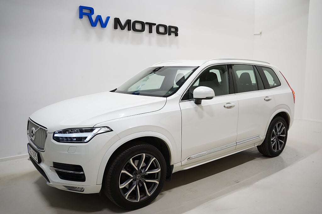 Volvo XC90 D5 AWD 225hk Inscription 7-sits D-värmare VOC Carplay Drag Skinn