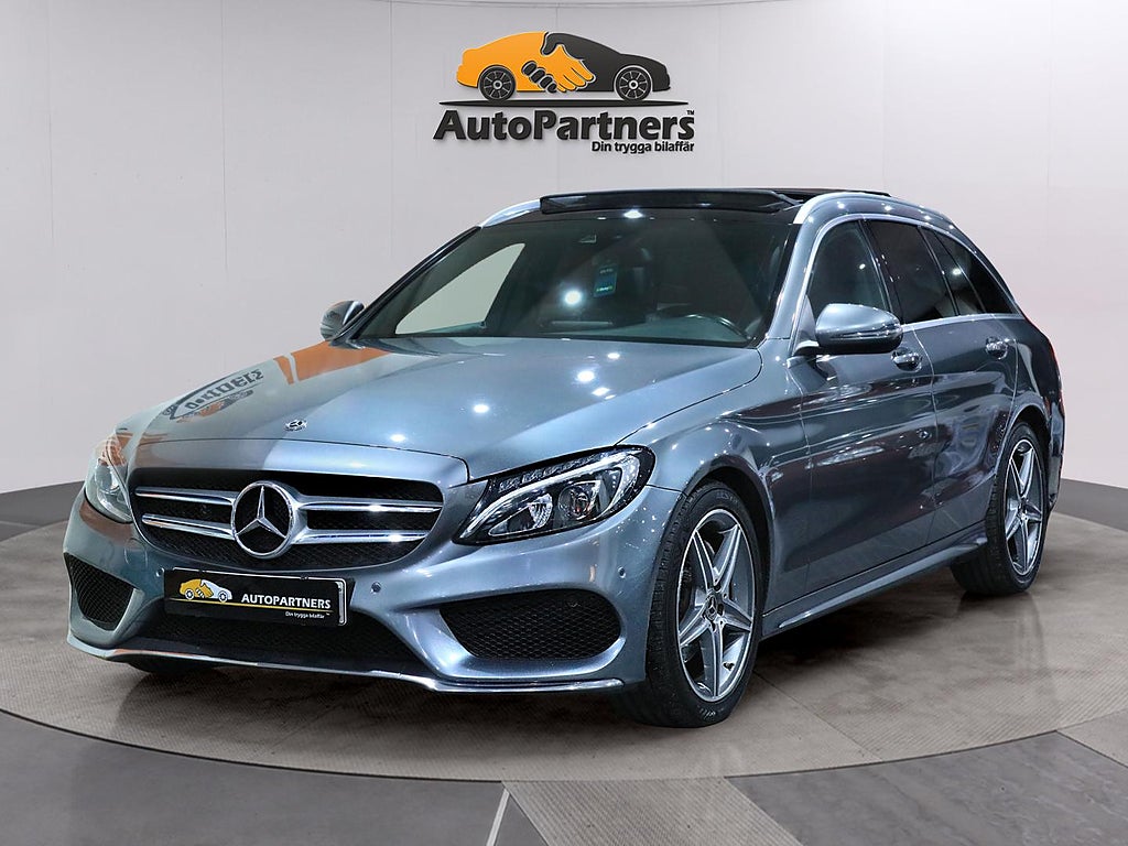 Mercedes-Benz C 180 T 9G-Tronic AMG Line Pano Drag Läder 1,95% 2527kr/mån