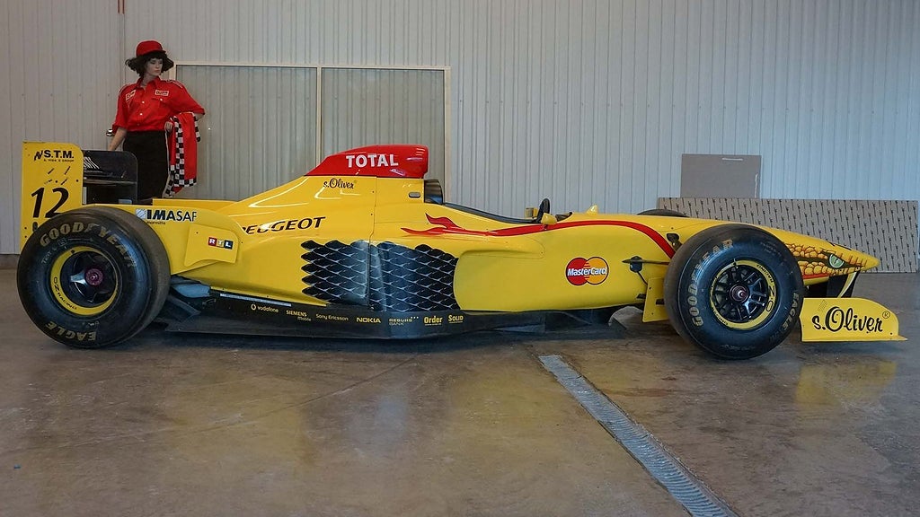 Jordan Peugeot 197 har på senare tid använts som utställningsbil och simulator. Foto: Bilweb Auctions