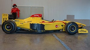 Jordan Peugeot 197 har på senare tid använts som utställningsbil och simulator. Foto: Bilweb Auctions