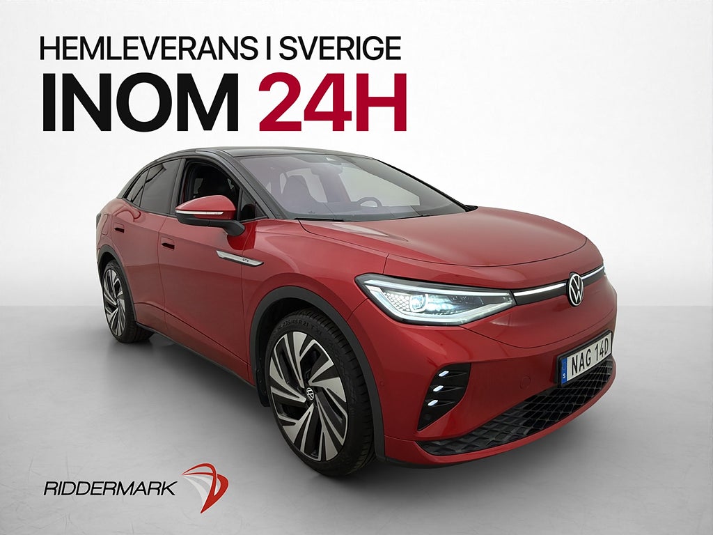 Volkswagen ID.5 77 kWh GTX Pano HUD Dragkrok Kamera CarPlay