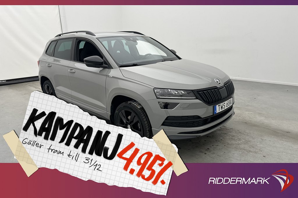 Skoda Karoq 150hk Sportline Cockpit Canton Värm 4,95% Ränta