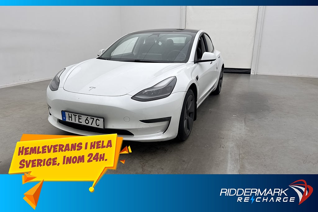 Tesla Model 3 Long Range AWD Autopilot Dragkrok Svensksåld