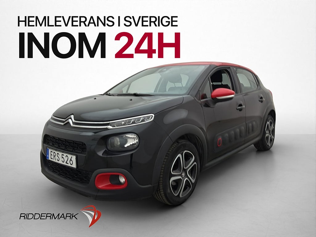 Citroën C3 1.2 PureTech 110hk Carplay Farthållare P-Sensorer