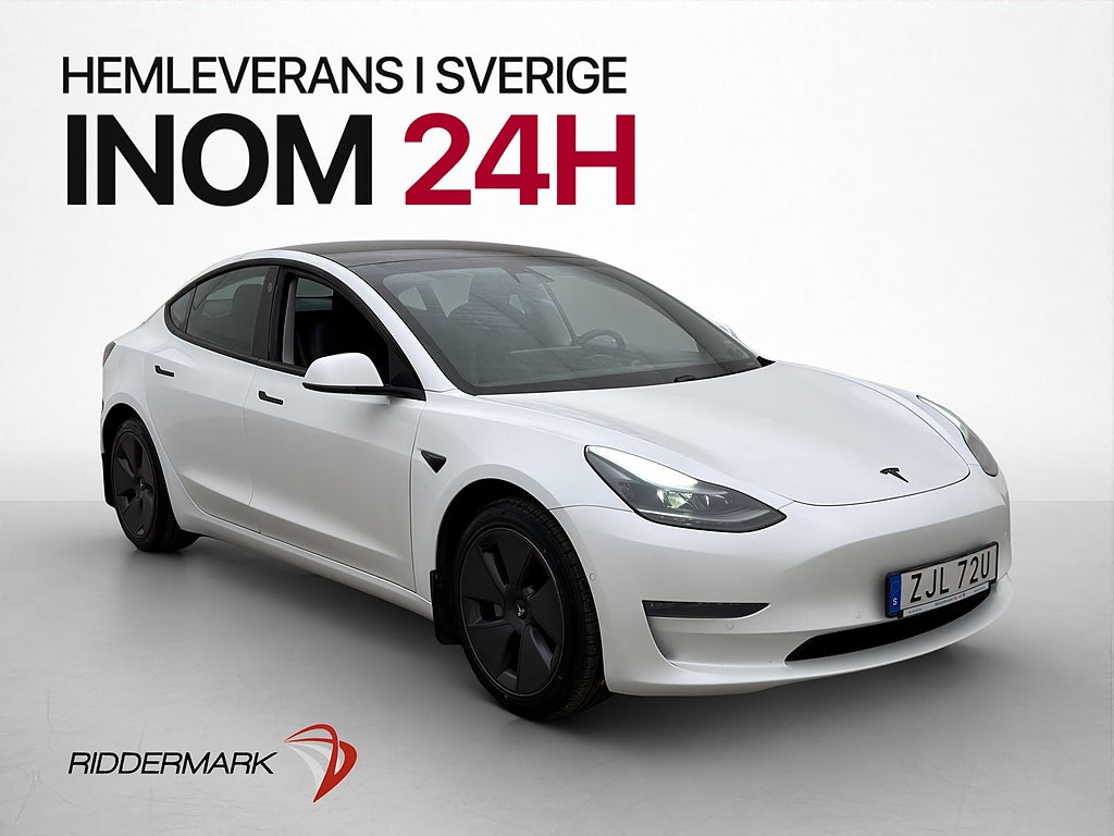 Tesla Model 3 Long Range AWD Dragkrok Autopilot Svensksåld