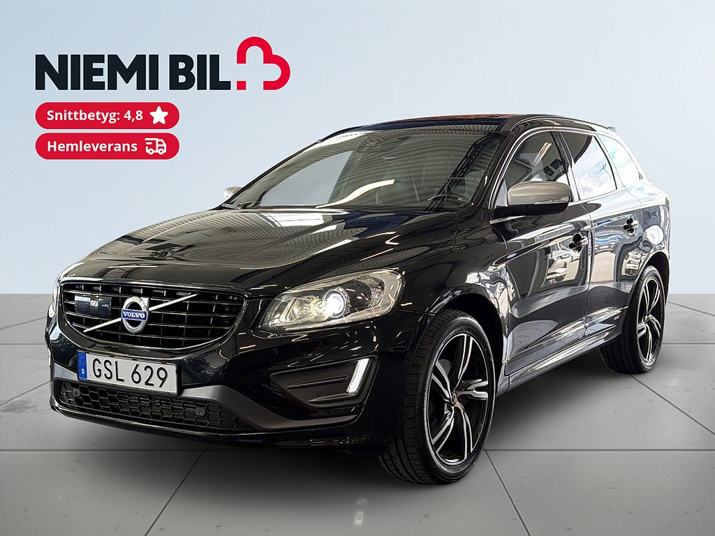 Volvo XC60 D5 AWD Classic R-Design S&V-hjul Pano Kamera Drag Skinn