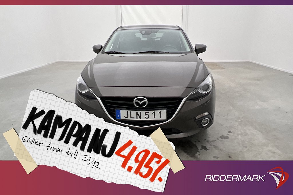 Mazda 3 Sport 150hk Optimum BOSE HUD Kamera Navi 4,95% Ränta