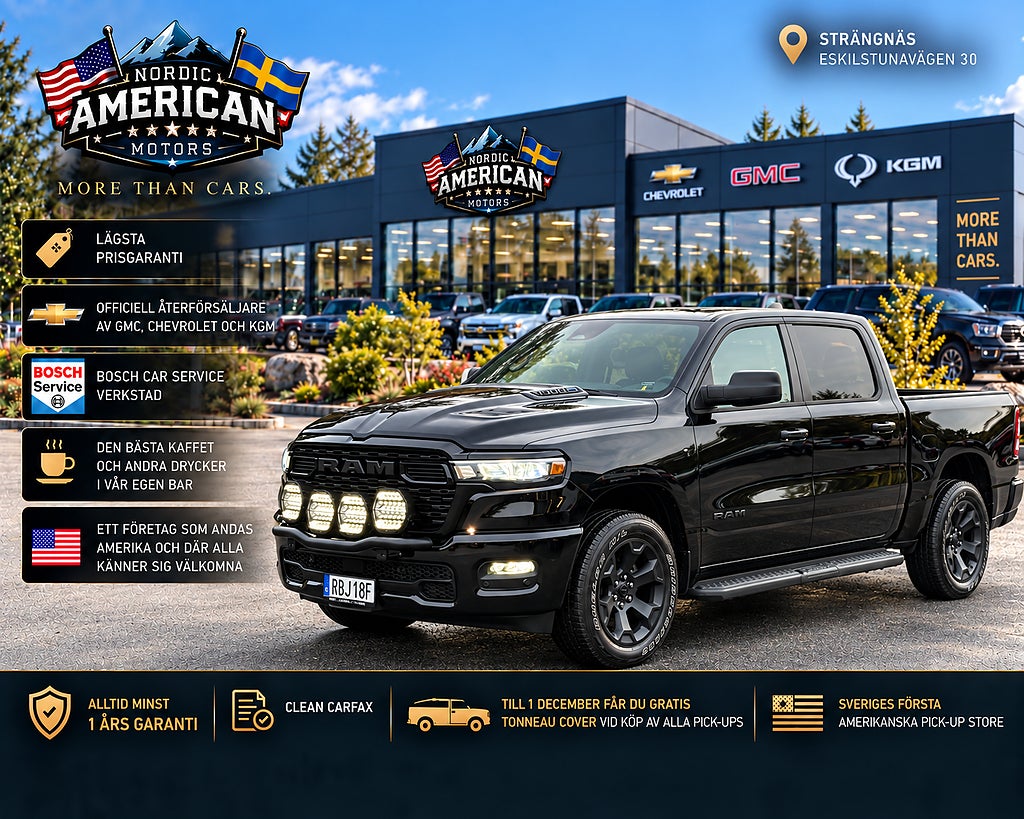 Dodge RAM 1500 3.6L V6 Black Line I LAGER - Billigaste nya RAM -Lazer