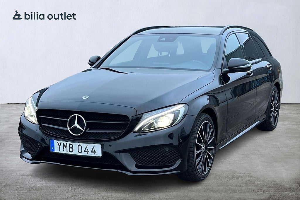 Mercedes-Benz C 220 T d AMG 170hk Nightpkt Navi Burmester P-värm
