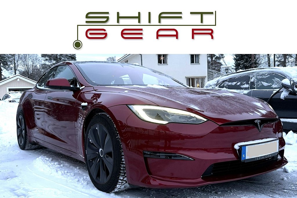 Tesla Model S PLAID UltraRed 03/23 HW4 Nya bromsarna DragFSD