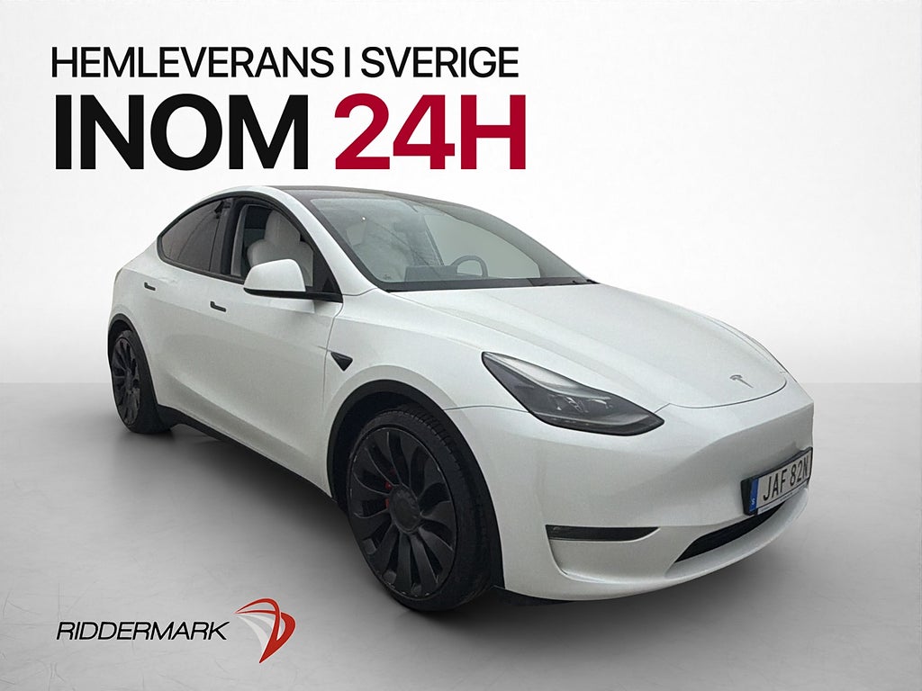 Tesla Model Y Performance 534hk Värmepump Adaptv-F Pano Navi