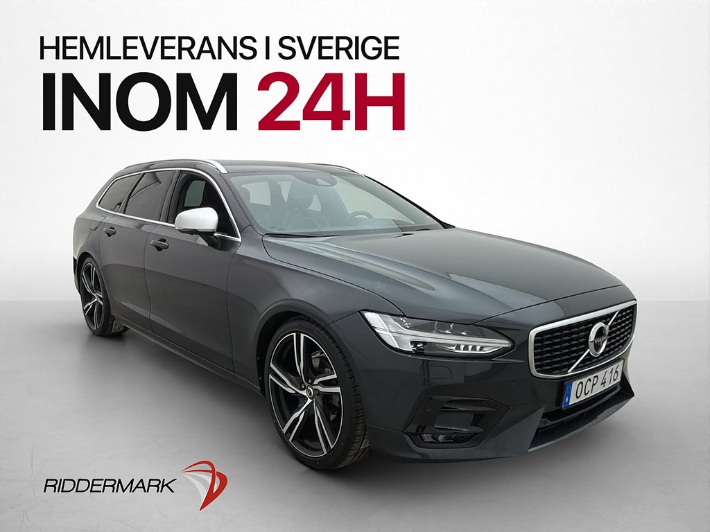 Volvo V90 D4 AWD R-Design VOC H/K 360° Dragkrok CarPlay