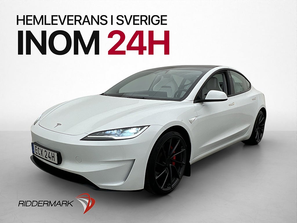 Tesla Model 3 Performance AWD Autopilot Värmare Svensksåld