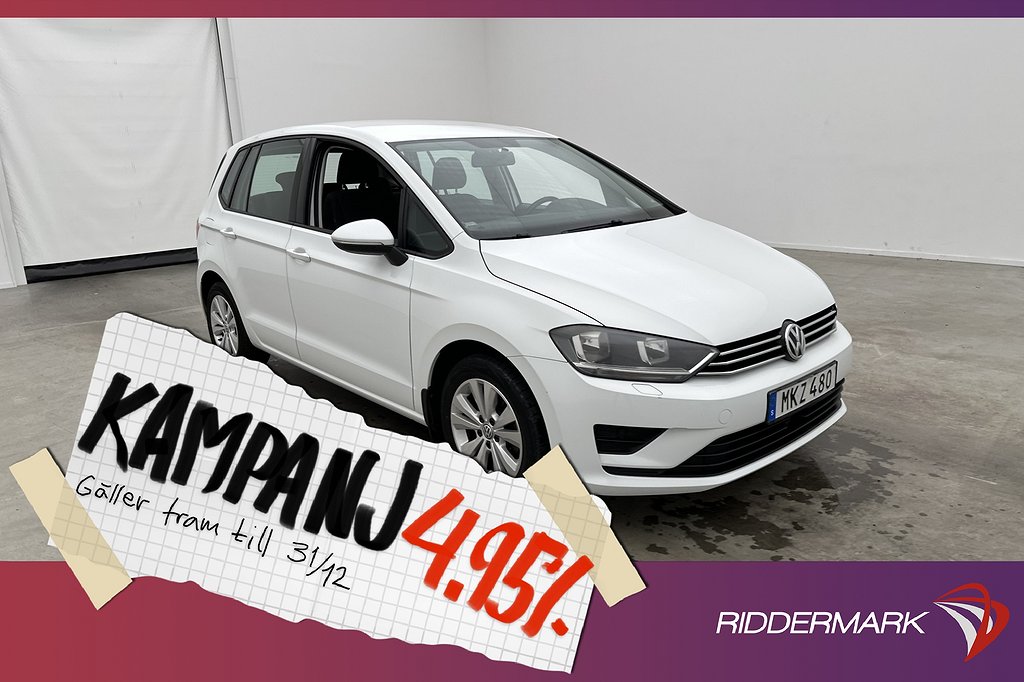 Volkswagen Golf Sportsvan 110hk M&K-Värm Adap-Fa 4,95% Ränta