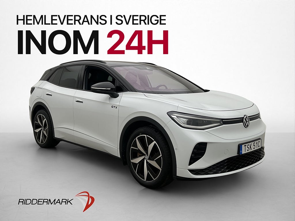Volkswagen ID.4 GTX 77 kWh Dragkrok Kamera Rattvärme CarPlay