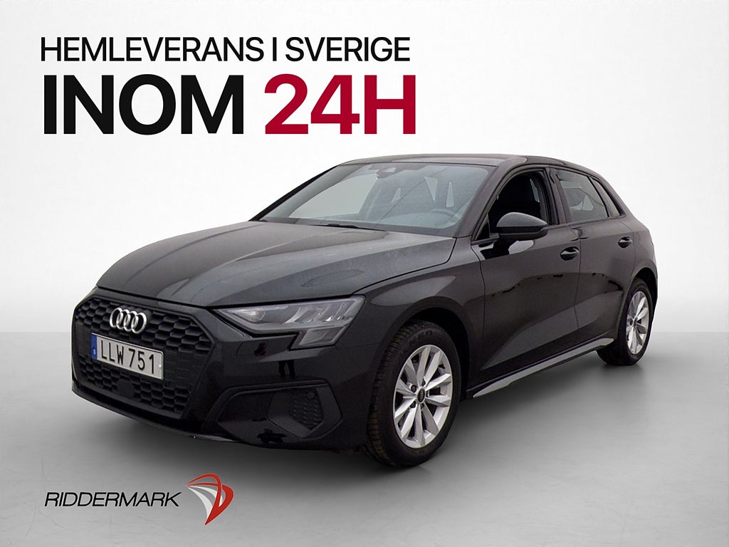 Audi A3 35 TFSI Cockpit Adaptiv Farthållare CarPlay Moms