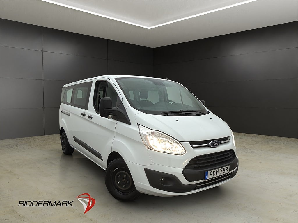 Ford Transit Custom Kombi Lång 9-Sits Ny-Kamrem Värm B-Kam