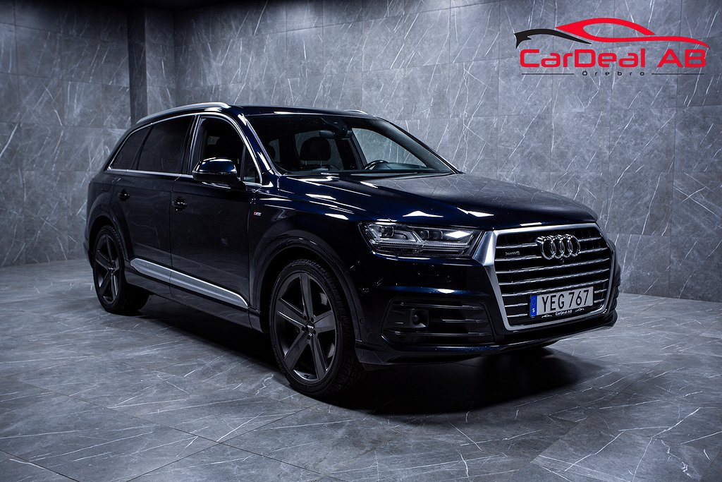 Audi Q7 3.0 TDI Q 7-Sits S-Line Cockpit Värm Matrix HUD Bose