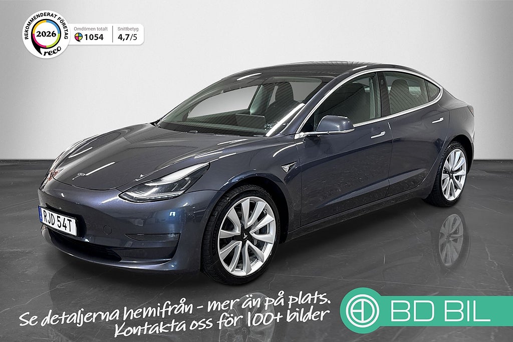Tesla Model 3 Long Range med AWD / DRAGKROK / KAMPANJ: 3,95% RÄNTA