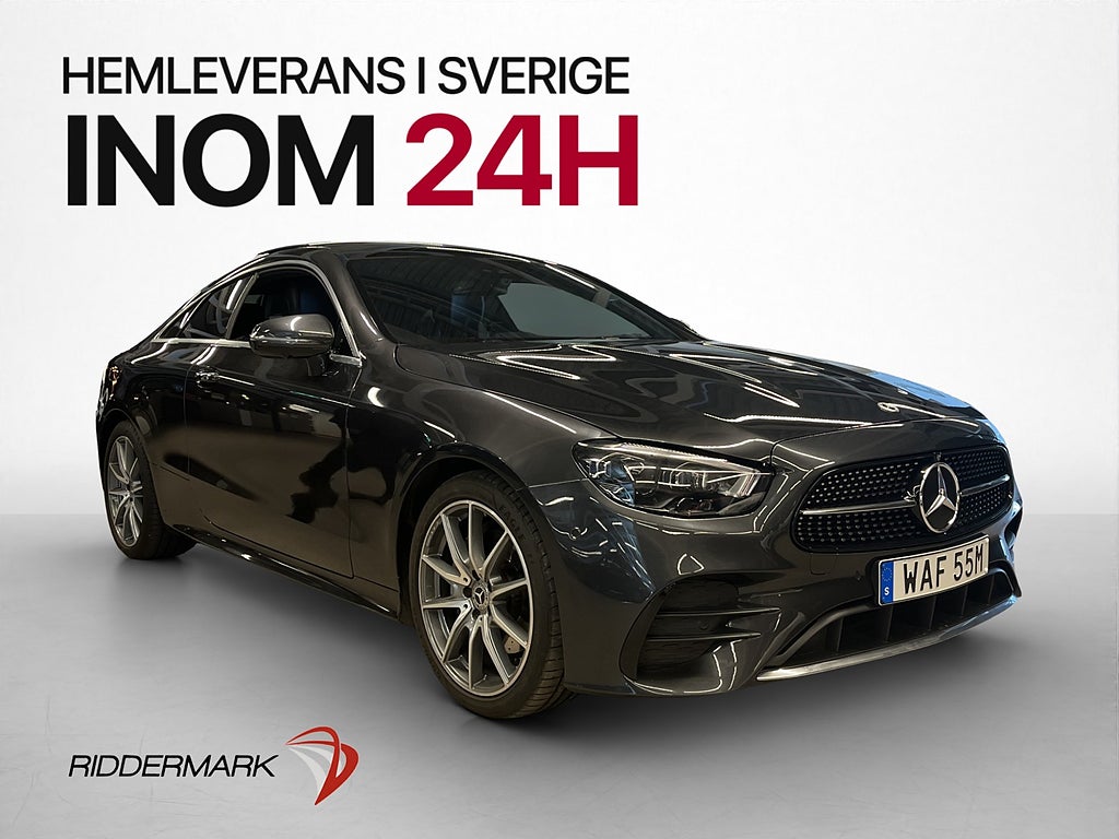 Mercedes-Benz E 200 Coupé AMG Pano Värmare Wide Burm 360°