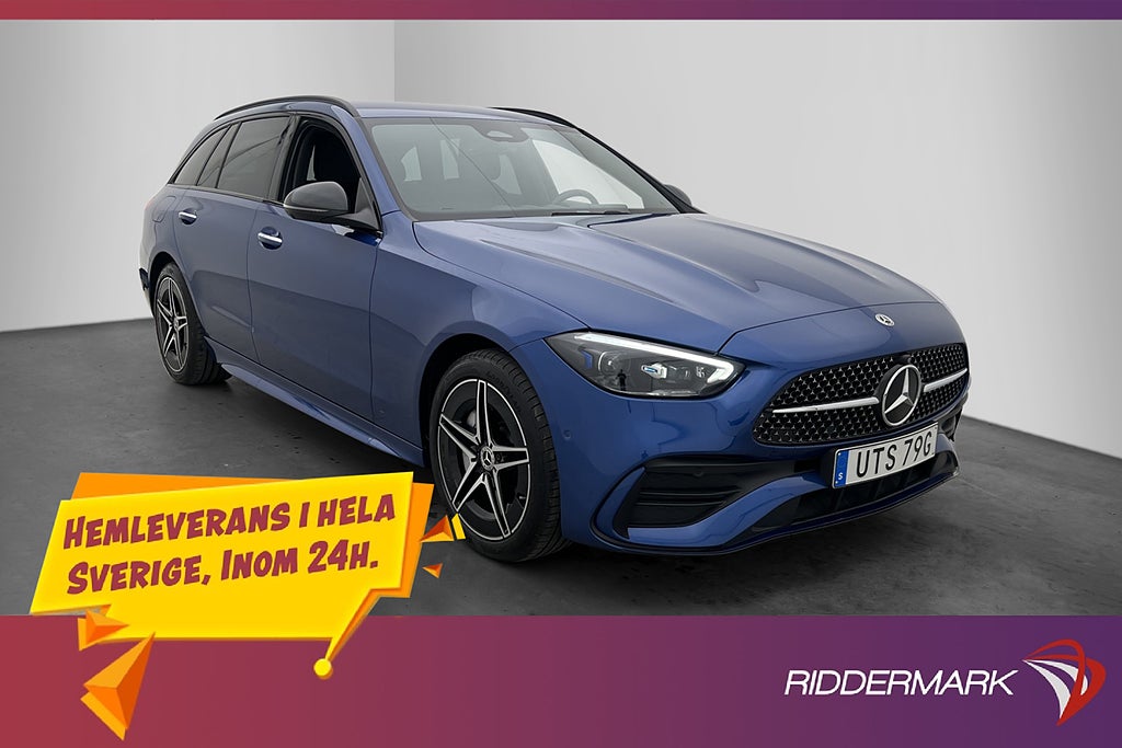 Mercedes-Benz C 300 T e 313hk AMG 360° Navi CarPlay Dragkrok